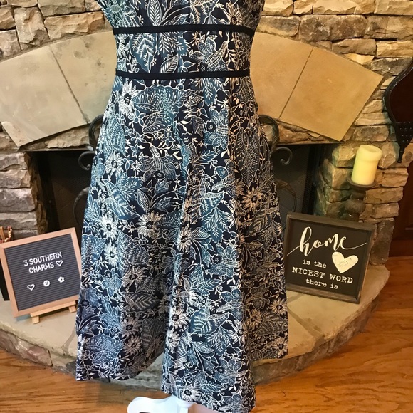 NWOT Petite Eddie Bauer Floral Sleeveless Dress 8 - Picture 3 of 8